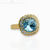 English Blue Crystal - Ring